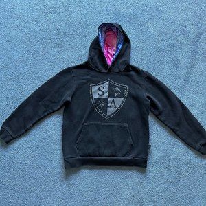 SA Soul Of Adventure Company Women's Black Logo Hoodie Size Medium